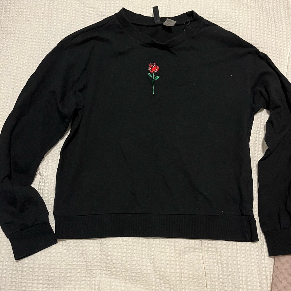 H&M Rose Sweatshirt